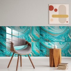 Adesivo azul de areia movediça, adesivo decorativo de pvc à prova d'água, removível, para decoração de quarto, cozinha e casa, azulejo, 20 ou 10 peças - Dr. Brauch