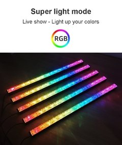 Faixa de luz led rgb para computador, acessório de segurança para desktop, com lente diamante, placa mãe - comprar online