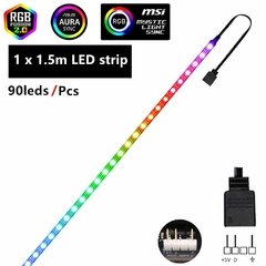 Ws2812b rgb led strip 5v 3 pinos endereçáveis led cabeçalhos pc para asus aura sync/msi mystic luz sincronização/gigabyte rgb fusão 2.0 - Dr. Brauch