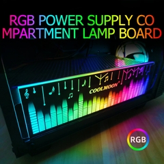 Coolmoon rgb placa de luz suporte quadro led power painel emissor de luz lateral - comprar online