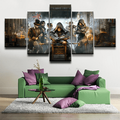 Assasins Creed Quadros para sala de estar, arte e pintura em tela, pôster modular de vídeo, para decoração de casa, 5 peças, - Dr. Brauch