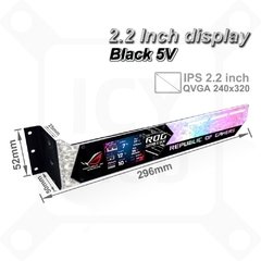 Lcd gpu suporte rgb vga suporte 2.2 Polegada exibição de detecção de temperatura rog horizontal placa de vídeo titular 5v/12v aura sync mod na internet