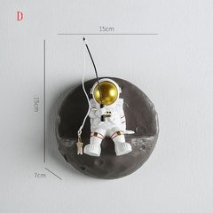 Nordic decoração da parede astronauta resina prateleiras de parede decoração para casa 3d estatuetas astronauta para sala estar quarto parede pendurado decoração