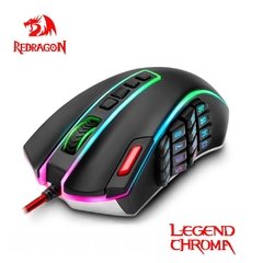 Redragon legend m990 usb wired rgb gaming mouse 24000 dpi 24 botões programável jogo ratos backlight ergonômico computador portátil