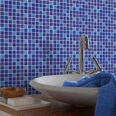 Papel de parede adesivo de mosaico 10cm, 20 peças, impermeável, adesivo de banheiro, cozinha, resistente à óleo - loja online