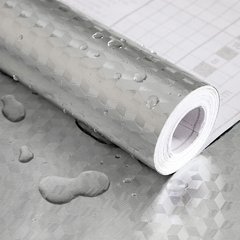 1000cm diy cozinha adesivos de parede folha de alumínio adesivos fogão a fogo armário multifuncional à prova de óleo e à prova dwaterproof água - comprar online