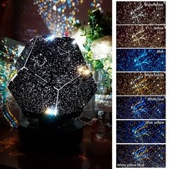 Luminária led com estrelas para decoração, luz noturna para quarto das crianças, decoração rotativa, berçário estrelado, céu, mesa planetária - comprar online