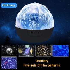 Projetor mágico led de céu estrelado, luminária com lâmpada led rotativa, projeção de céu estrelado, planetas, terra, universo colorido e piscante para crianças, bebês, presente de natal