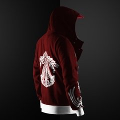 Imagem do Assasins Creed Zogaa dos homens assassino creed hoodies camisolas de manga comprida fino ajuste masculino com zíper hoodies cardigan casual moda jaquetas manto