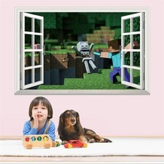 Minecraft Jogos de desenhos animados adesivos de parede jogo de mosaico cartazes decoracion hogar moderno adesivos de parede para quartos de crianças anime cartaz na internet