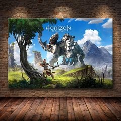 Imagem do Horizonte zero dawn cartaz do jogo arte da parede cartazes e cópias quadros decorativos pintura em tela para sala de estar decoração casa