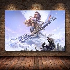 Horizonte zero dawn cartaz do jogo arte da parede cartazes e cópias quadros decorativos pintura em tela para sala de estar decoração casa - comprar online