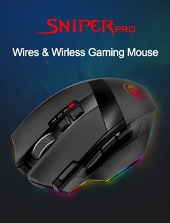 Redragon sniper pro m801p rgb usb 2.4g sem fio gaming mouse 16400dpi 10 botões ergonômico programável para gamer ratos computador portátil na internet