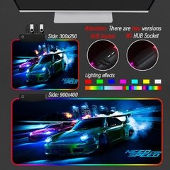 Tapete de mesa personalizado do nfs da borda de travamento de mousepad dos acessórios do usb do porto do cubo 4 da almofada do rato do jogo da velocidade - comprar online