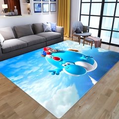 Tapete com estampa de super mario para crianças, carpete com padrão de desenhos animados 3d do anime super mario para sala de estar, quarto, tapete de área de jogo para crianças