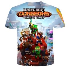 Minecraft 2022 nova camisa do jogo meu mundo crianças camiseta meninos 3d impressão verão respirável camisa 4-14 anos de idade camiseta kawaii zombie camisa