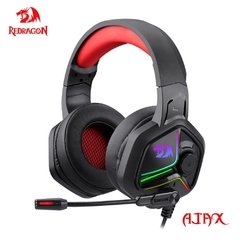 Redragon ajax h230 rgb gaming headphone, 3.5mm surround sound computador fone de ouvido microfone para ps4 switch xbox-um