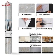 Mármore à prova dwaterproof água auto adesivo papel de parede vinil filme adesivos de parede do banheiro cozinha armário quarto decoração pegajoso decalque - comprar online