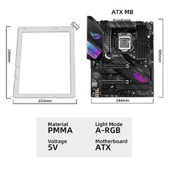 Placa-mãe para decoração de pc, 5v, 3 pinos, atx, matx, itx, mobo, decoração, aura sync, painel acrílico personalizado - comprar online