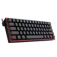 Redragon fizz k617 rgb usb mini teclado mecânico do jogo interruptor vermelho 61 chaves prendido cabo destacável, portátil para o curso - loja online