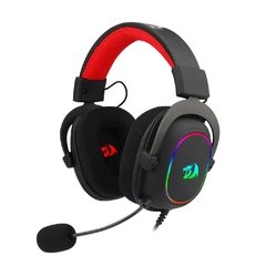 Redragon zeus x rgb gaming usb fone de ouvido com cancelamento de ruído, 7.1 surround compute fone de ouvido microfone para pc ps4 h510 na internet