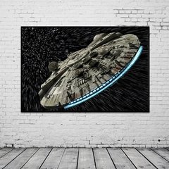 Disney star wars filme destruidor falcon nave espacial quadros da lona quadros da arte parede para sala de estar cuadros - comprar online