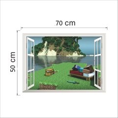 Minecraft Jogos de desenhos animados adesivos de parede jogo de mosaico cartazes decoracion hogar moderno adesivos de parede para quartos de crianças anime cartaz - comprar online