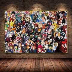 Anime japonês dragon ball coleção filme dos desenhos animados cartaz pano pintura mural impressão parede casa sala de estar decoração da parede - Dr. Brauch