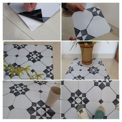 12 peças de descascar e colar azulejo piso decalques azul à prova dwaterproof água papel de parede arte adesivos cozinha backsplash diy 10/15/20/30 cm - loja online