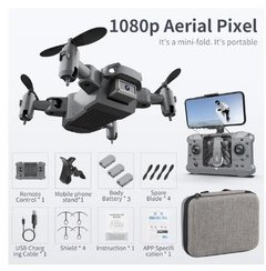 Mini rc drone ky905 com câmera 4k 1080p, hd, wi-fi, fpv, fotografia aérea, dobrável, quadricóptero, profissional, brinquedos de presente para meninos - loja online