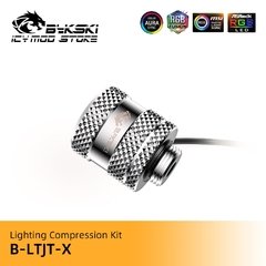 Bykski compressão de iluminação rgb, acessórios para resfriamento de água od14/od16mm com tubo rígido 5v3pin - comprar online