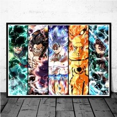 Desenhos animados japoneses dragão bola, uma peça, naruto personagem cartaz da lona decorativo impressão arte decoração da parede mural cuadros - Dr. Brauch