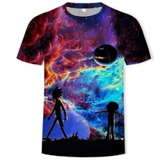 Camiseta com estampa moti, nova pintura a óleo, estilo verão, personalidade, impressão 3d, casal, camiseta de descompressão para cura - comprar online