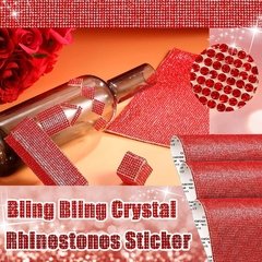 Imagem do Bling strass cristal adesivo decalque folha decoração de casa papel de parede diy auto-adesivo carro tablet decoração guarnição folha de cristal adesivos