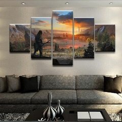 Sem moldura da lona 5 pçs horizonte zero dawn jogo aniversário festa presente hd posters arte da parede fotos decoração casa pinturas