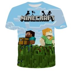 Minecraft 2022 nova camisa do jogo meu mundo crianças camiseta meninos 3d impressão verão respirável camisa 4-14 anos de idade camiseta kawaii zombie camisa - loja online