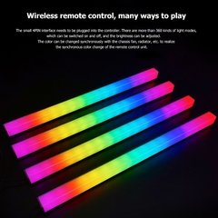 Faixa de luz led rgb para computador, acessório de segurança para desktop, com lente diamante, placa mãe na internet