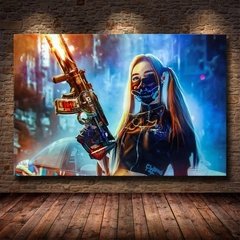 Moderno fresco cyberpunks quadros da lona cartazes e cópias da arte parede imagem para sala de meninos quarto casa decoração cuadros - loja online