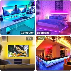 Rgb 5050 led luz de tira bluetooth app controle 5v usb fita led fita flexível diodo para tv backlight quarto decoração - loja online