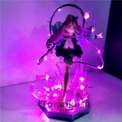 Bonecos de anime demon slayer, figuras de kanroji mitsuri em pvc, modelos kimetsu no yaiba decoração para casa, presentes de natal, brinquedos com luz de led de ação de 21cm na internet