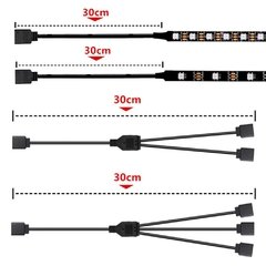 Ws2812b rgb led strip 5v 3 pinos endereçáveis led cabeçalhos pc para asus aura sync/msi mystic luz sincronização/gigabyte rgb fusão 2.0 - loja online