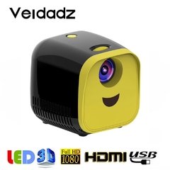 Veidadz l1-micro projetor 1080p, hdmi, usb, portátil, reprodutor de vídeo compatível com tv stick, laptop, ps4, xbox