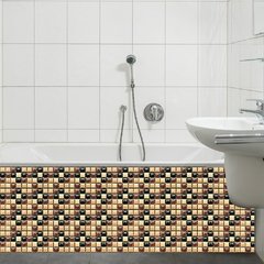 Adesivos de parede de mosaico de mármore, adesivos de parede plano 2d, capas impressas para cozinha, banheiro, descascar e vara, à prova d'água, mural de arte com 10 peças na internet