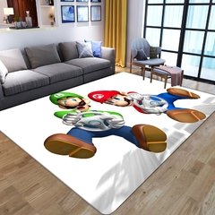 Imagem do Tapete com estampa de super mario para crianças, carpete com padrão de desenhos animados 3d do anime super mario para sala de estar, quarto, tapete de área de jogo para crianças