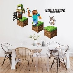 Minecraft Jogos de desenhos animados adesivos de parede jogo de mosaico cartazes decoracion hogar moderno adesivos de parede para quartos de crianças anime cartaz - Dr. Brauch