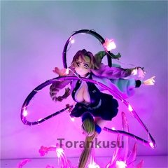 Bonecos de anime demon slayer, figuras de kanroji mitsuri em pvc, modelos kimetsu no yaiba decoração para casa, presentes de natal, brinquedos com luz de led de ação de 21cm na internet