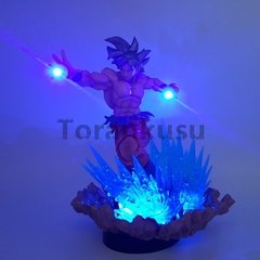 Bandai dragon ball z figura anime son goku super saiyan ultra instinto diy broly bardana frieza troncos led ação figma brinquedo boneca - comprar online