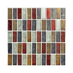 Papel de parede adesivo de mosaico 10cm, 20 peças, impermeável, adesivo de banheiro, cozinha, resistente à óleo - Dr. Brauch