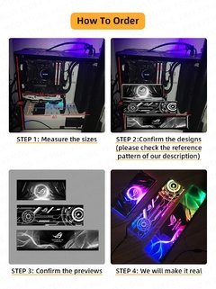 Infinito painel rgb infinito estéreo 3d pc caso placa de iluminação decoração personalizada gpu backplate lianli placa dianteira 12v/5v aura mod na internet