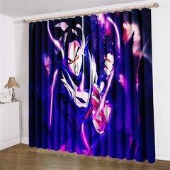 Likurb son goku kakarotto saiyan 3d impresso cortina blackout decoração para casa crianças adultos quarto sala de estar decoração casa